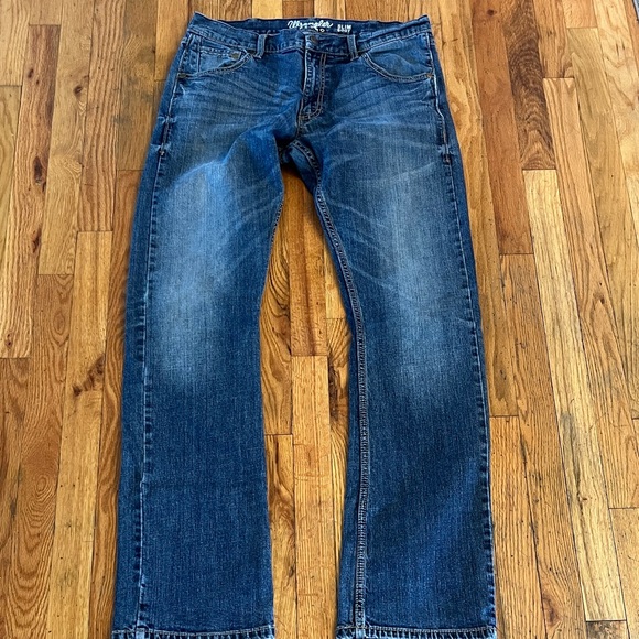 Wrangler Men's Dark Blue Slim-Bootcut Jeans-34X36 - Picture 5 of 9